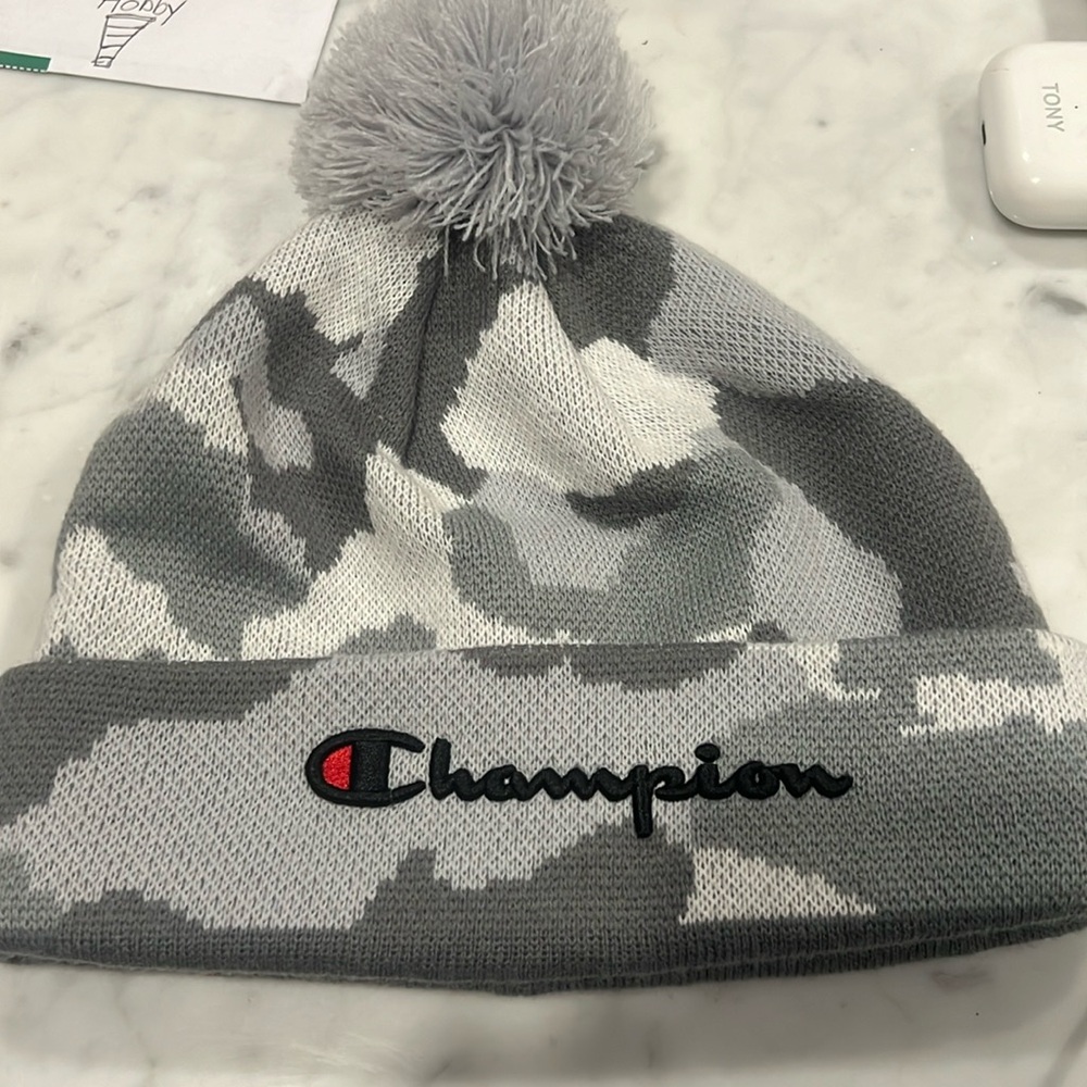Champion camo beanie